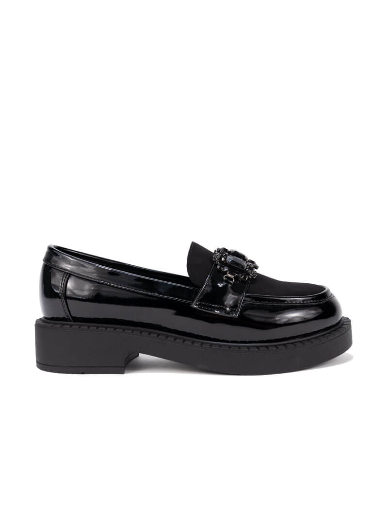 Derbies avec boucle ornée de cristaux